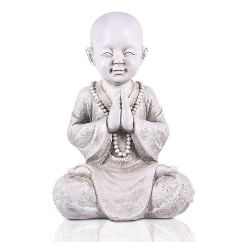 Statue bouddha porte bonheur – blanc