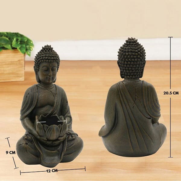 Statue bouddha porte bougie