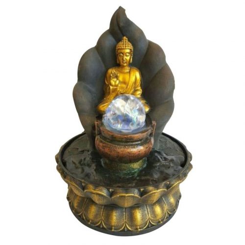 Fontaine lumineuse d’intérieur Bouddha avec boule