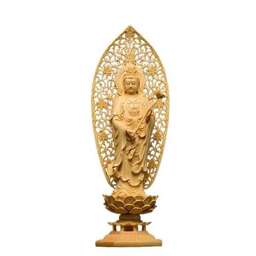 Statue Bouddha debout bois