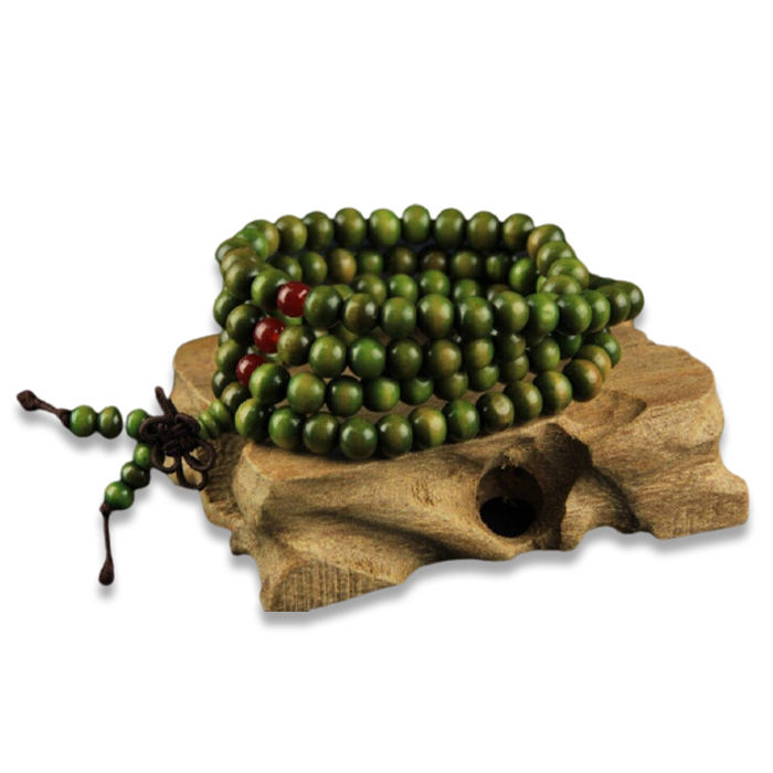 Bracelet bouddhiste 108 perles – vert