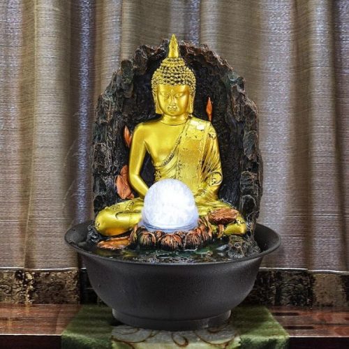 Fontaine Bouddha avec lumière