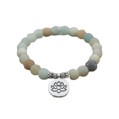 Bracelet Bouddhiste en Perles d’Amazonite