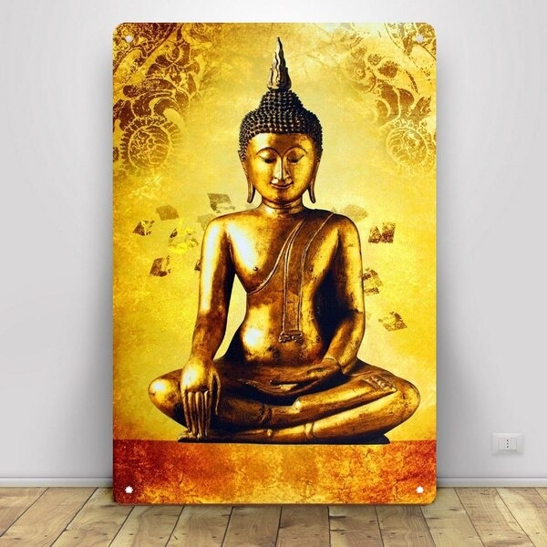 tableau bouddha doré