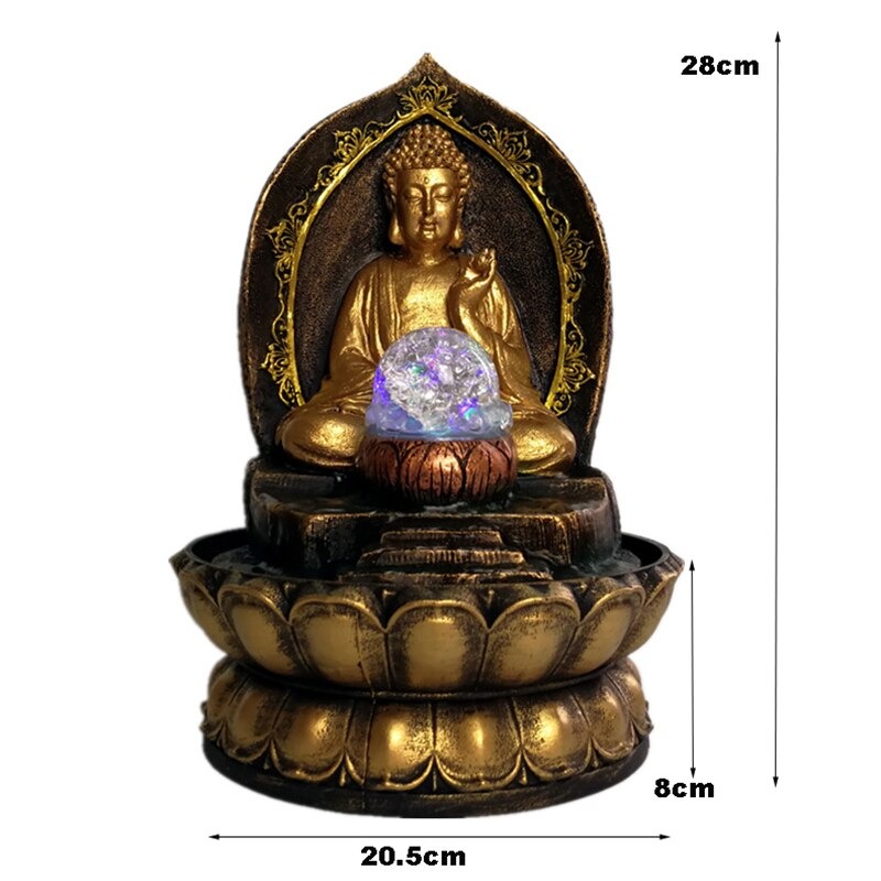 Fontaine Bouddha lumineuse