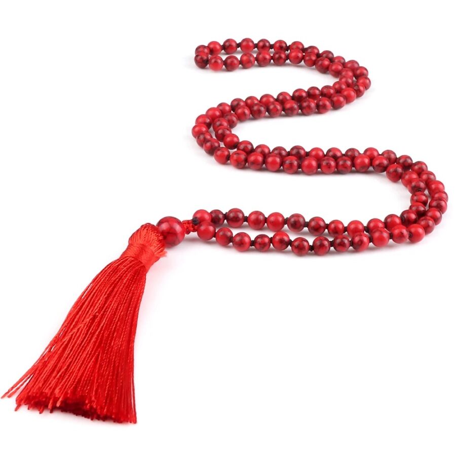 Collier Mala Bouddhiste “Prière” en Pierre Naturelle