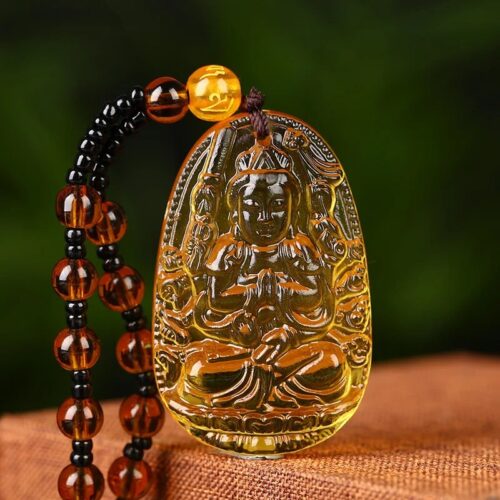 Pendentif Bouddha Prieur en Agate