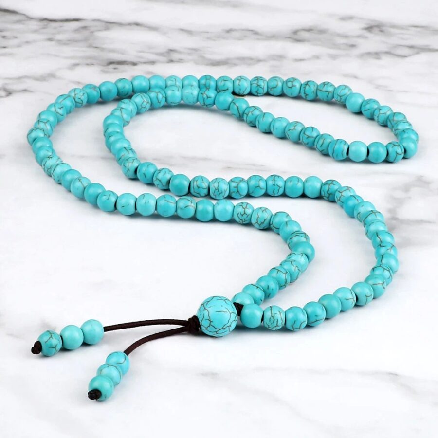 CHAPELET-BOUDDHISTE-TURQUOISE